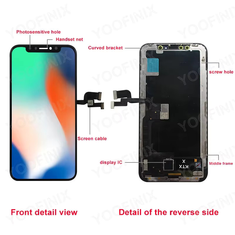 MSMADE LCD Display Digitalisierer Incell Bildschirm in Schwarz für iPhone 11 bis iPhone 15 Pro Max Modelle - Bild 2