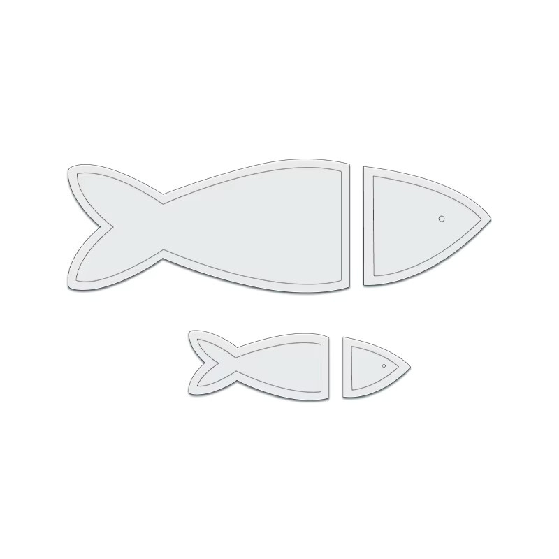 YOMDID 4-teiliges Set Fischförmige Patchwork-Schablonen aus transparentem PET für DIY-Bastelarbeiten und Nähvorlagen - Bild 5
