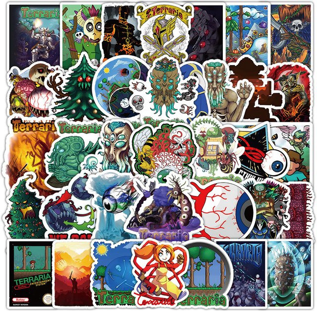 魅隆 Terraria Spiel Aufkleber, Cartoon Graffiti Aufkleber, 10/30/50-teiliges Set - Bild 1