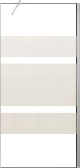 AICA Walk In Duschwand aus ESG-Glas, teilsatiniert, B: 120 cm, H: 190 cm, mit flexiblem Stabilisator für 6-10 mm Glas - Bild 1