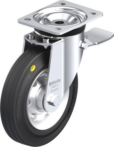 Blickle Lenkrolle LK-RD 200K-ST mit Feststeller aus verzinktem Stahl, Rad-Durchmesser: 20 cm, Tragfähigkeit: 350 kg - Bild 1