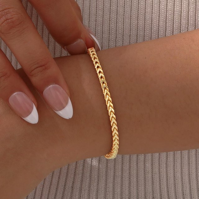 Myfresty Kettenarmband, Edelstahl, Gold, Damen - Bild 1