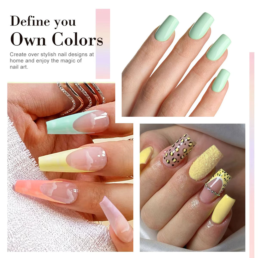 LIMEGIRL Nagellack-Gel-Set Macron Color, 4 Farben, glänzend - Bild 3