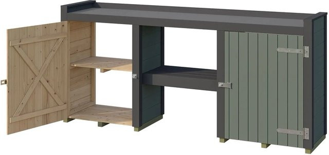 Weka Pflanztisch Killarney in Grau-Grün mit einer Breite von 235 cm und einer Tiefe von 50 cm - Bild 1
