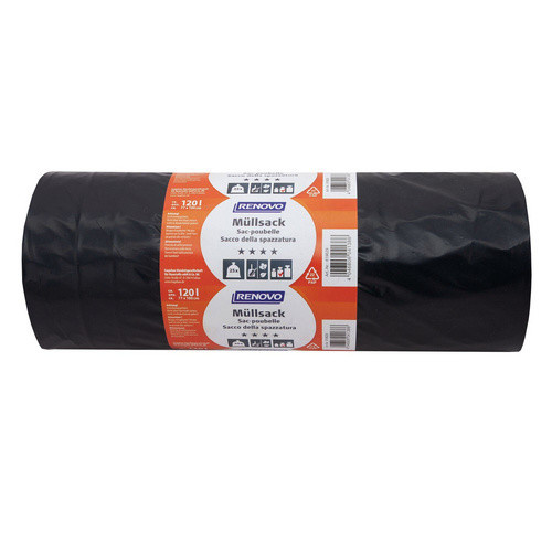 RENOVO Müllsäcke aus Kunststoff, Schwarz, 120 l - Bild 2