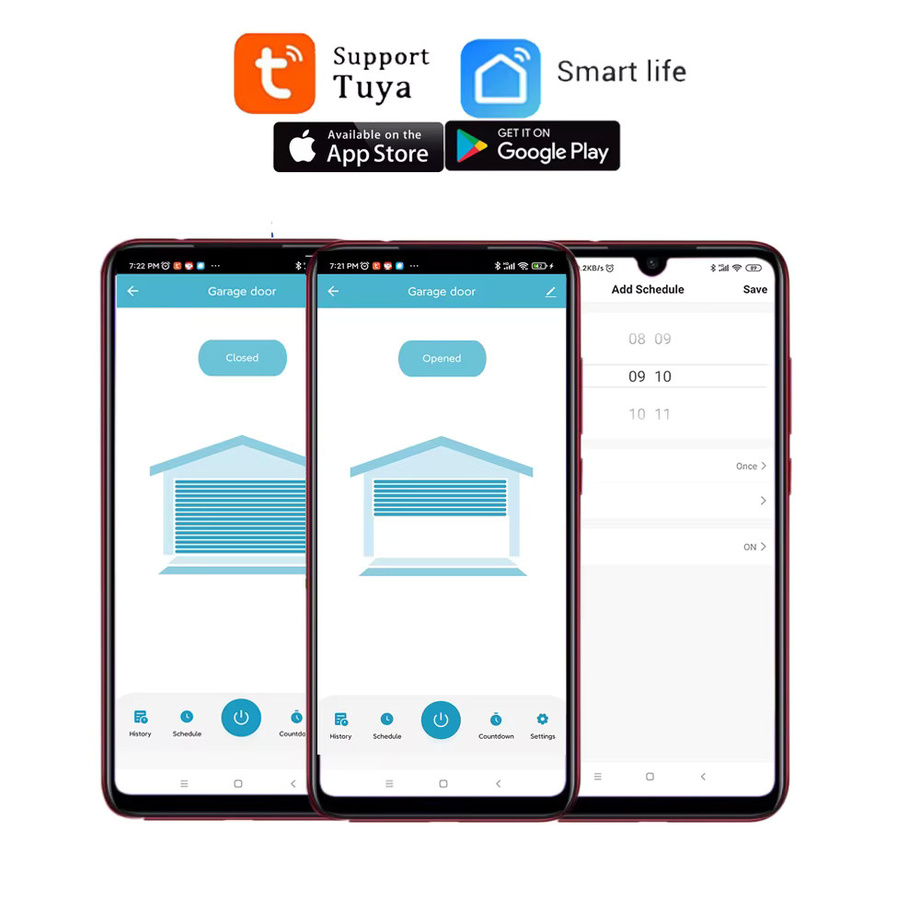 Wofea Intelligenter Garagentoröffner-Controller mit EU-Stecker zur Steuerung via Alexa, Google Home, SmartLife und Tuya-App ohne Hub - Bild 3