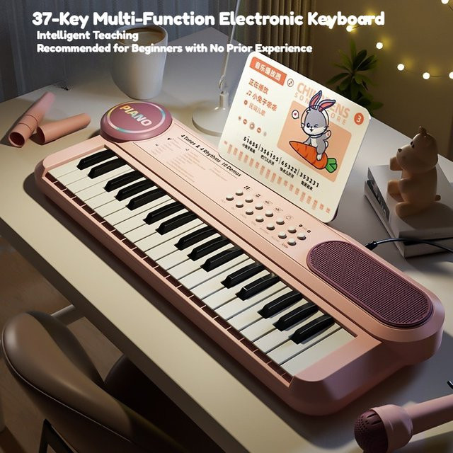 MYGVN Klaviertastatur, Musikspielzeug mit Mikrofon, ab 3 Jahre - Bild 1