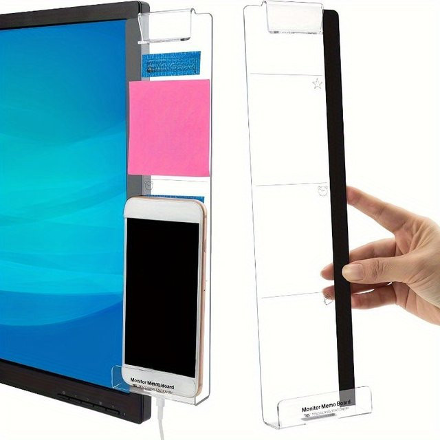 Transparentes Computermonitor-Memoboard aus Kunststoff zur Organisation deines Home-Offices - Bild 1
