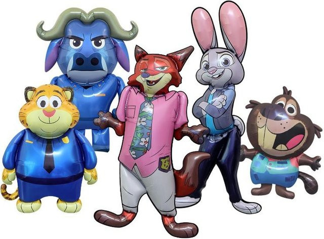 Disney Zootopia Luftballon-Set für deine Geburtstagsparty, 5 Stück, Mehrfarbig - Bild 1