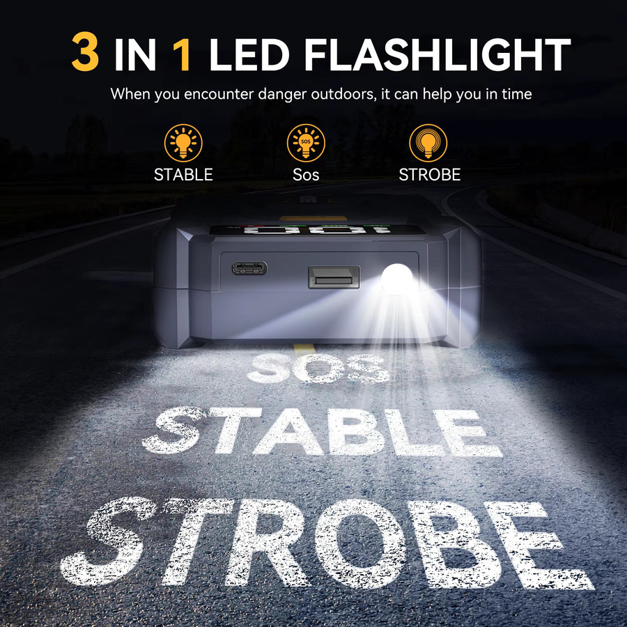 BSMOOM Auto Starthilfe Power Bank 10000 mAh als 12 V Lithium Booster und Ladegerät - Bild 3