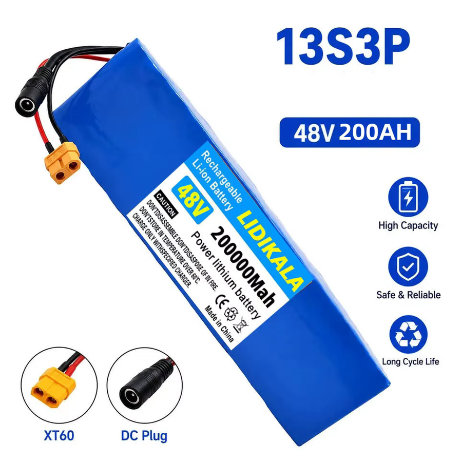 Ddadache Lithium-Ionen-Akkupack 48V 200Ah 200000mAh 13S3P Blau mit intelligentem BMS für E-Bike und Scooter - Bild 5