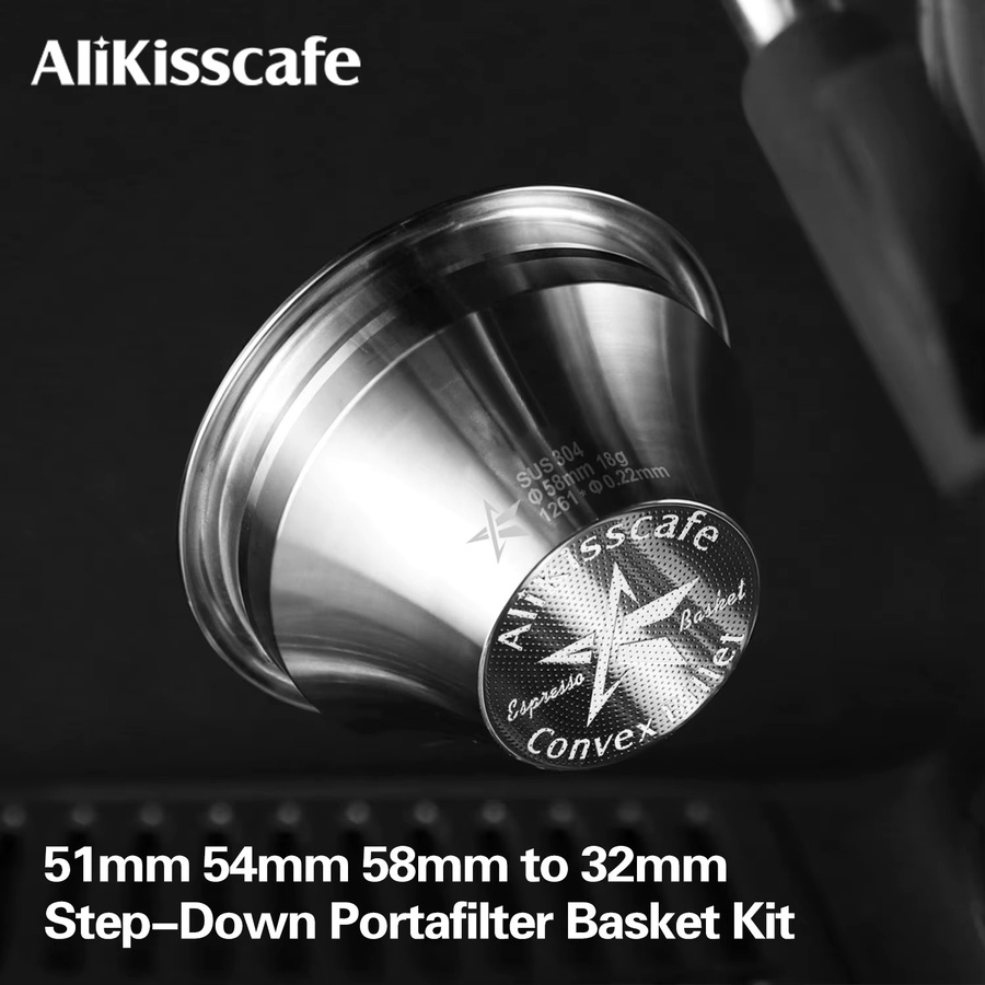 Alikisscafe Step-Down Siebträgerkorb Konvex Billet in Silber für Delonghi, Breville und Gaggia Espresso Zubehör - Bild 4