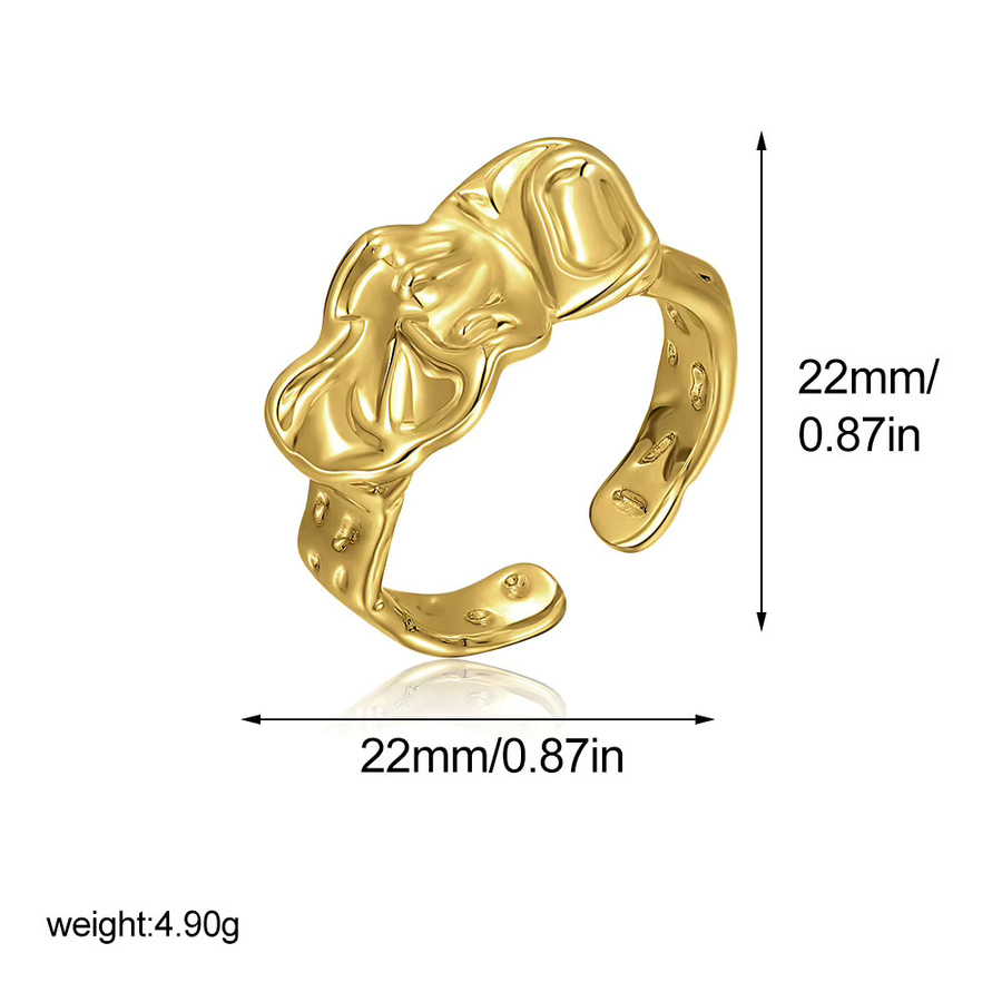 Erpels Ring Edelstahl, Gold, Unisex - Bild 2