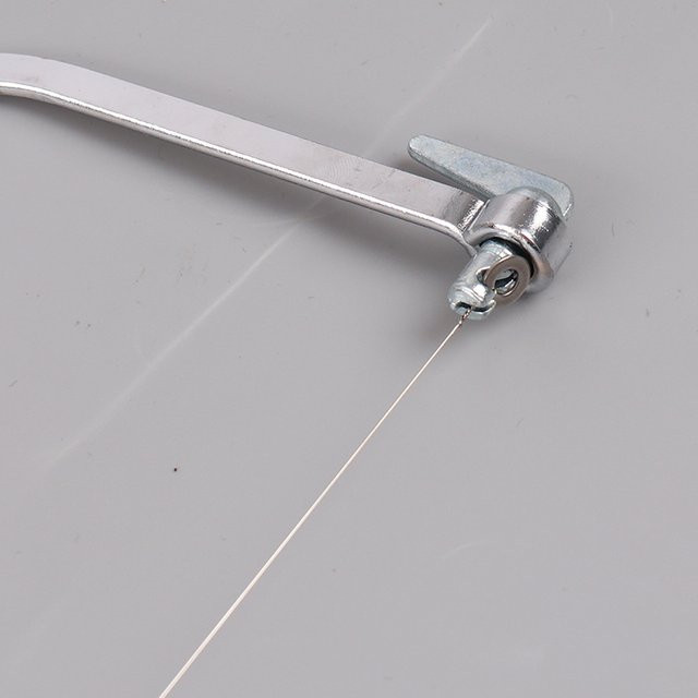 Edelstahl Seifenset mit Holzgriff und 2 Schneidedrähten zum Schneiden von Kerzenwachs und Seife in Silber und Grau - Bild 1