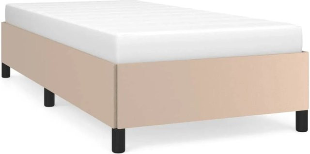 vidaXL Bettgestell aus Kunstleder in Cappuccino-Braun, B/T/H: 90 x 190 x 35 cm - Bild 1