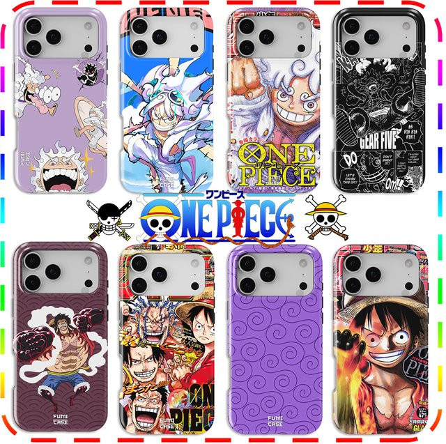 Bandai Clmj Anime One Piece Handyhülle für iPhone 17 16 15 14 13 12 11 Air Pro Max Plus mit doppelschichtiger Rückabdeckung - Bild 1