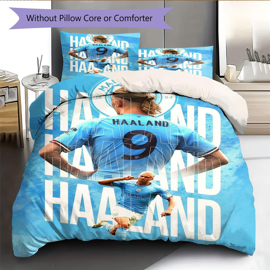 Haaland Bettwäsche Set mit Bettbezug und 2 Kissenbezügen aus Polyester, B/H: 140 x 200 cm - Bild 2