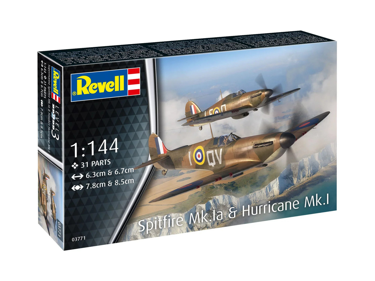Revell Supermarine Spitfire Mk.Ia & Hawker Hurricane Mk.I, Fahrzeuge, 1:144, Set / Bundle - Bild 3