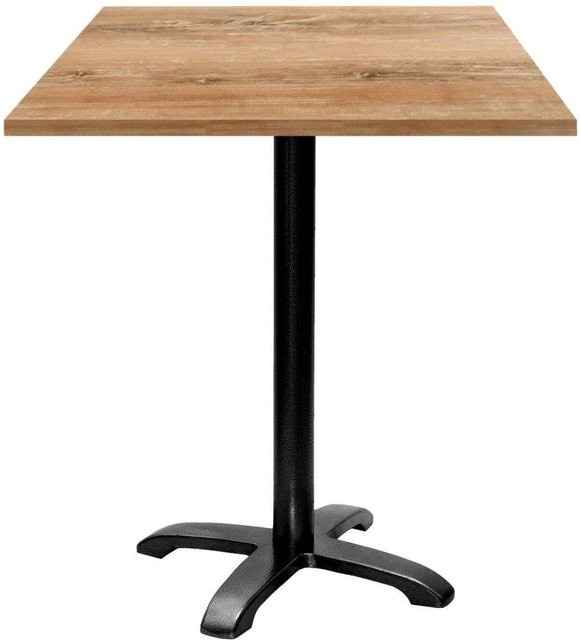 RestooTab Stehtisch Bazila quadratisch in Eiche mit schwarzem Metallgestell, B/T/H: 70 x 70 x 113 cm - Bild 1