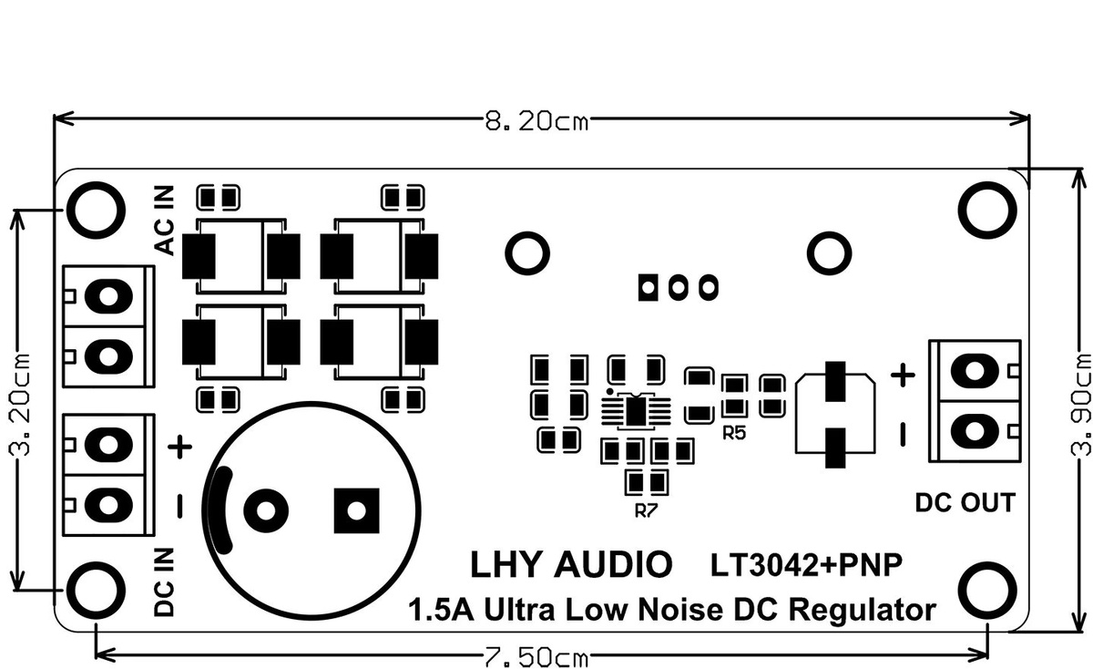 Huo Guang Shu LT3042 Erweiterbares Einkanal-Positivspannungs-Gerät, rauscharmes und hochpräzises linear geregeltes Gleichstromnetzteil mit verbessertem DAC in Schwarz - Bild 3