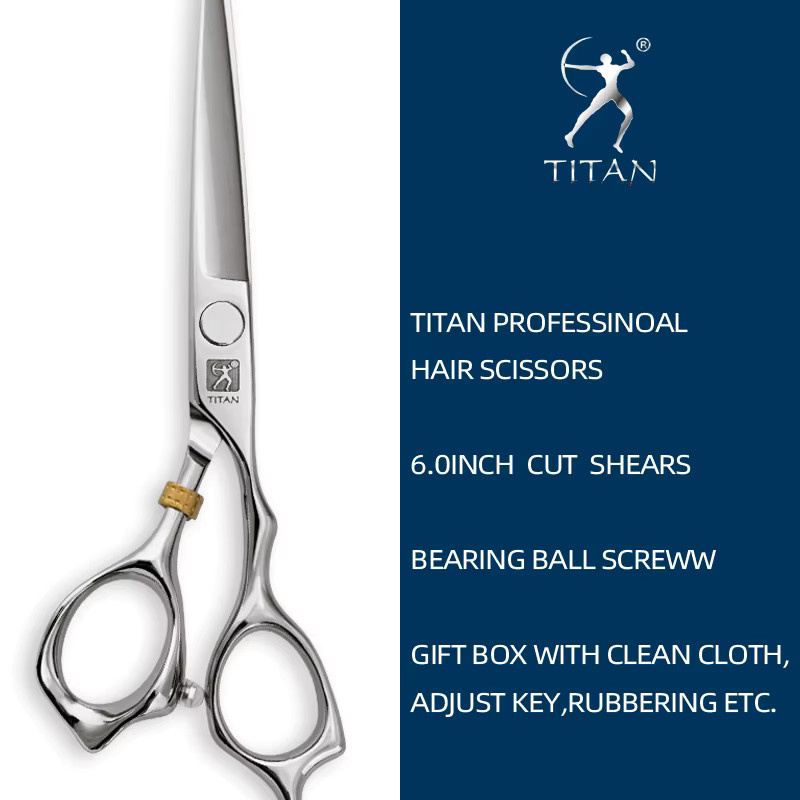 TITAN Haarschere Professionelle Schneideschere, 7 Zoll, Edelstahl - Bild 2