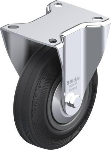 Blickle Bockrolle B-VPP 125G-FA in Schwarz und Silber, Rad-Durchmesser: 125 mm, Tragfähigkeit: 100 kg - Bild 1
