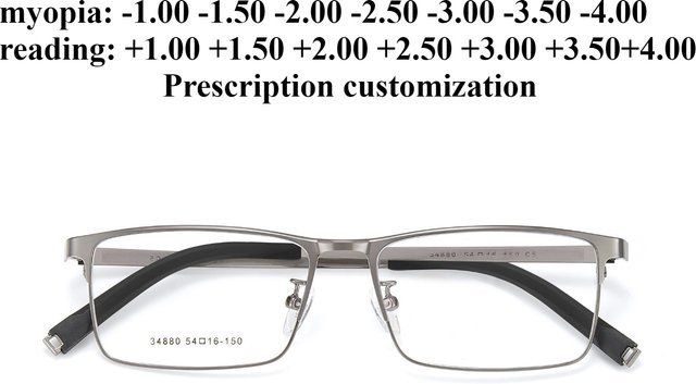 Moojolo Lesebrille, Rechteckig, Vollrand, Metall, Männer, Anti Blau Licht - Bild 1