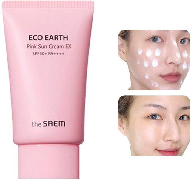 Die Saem Eco Earth Pink Sonnencreme SPF50+, 50 g, Empfindliche Haut - Bild 1
