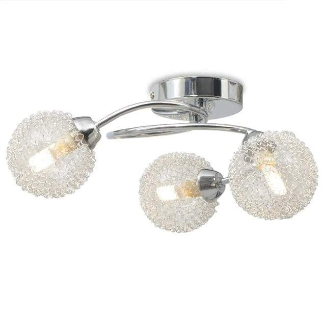 vidaXL Deckenleuchte aus Metall und Glas in Chrom mit 3 G9 LED-Glühlampen, rund und transparent - Bild 1