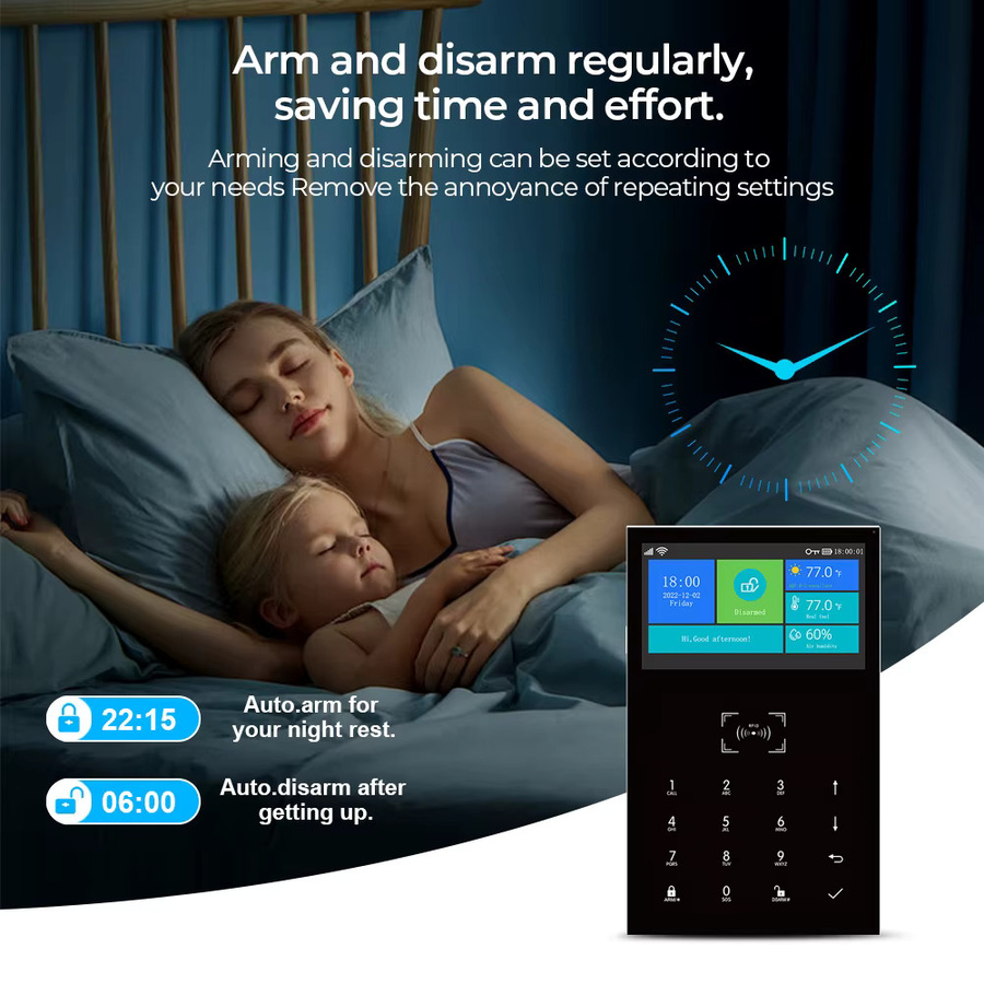 PGST 4G GSM WLAN Alarmsystem mit Tuya Smart Home Security Kit und drahtlosem Türsensor kompatibel mit Alexa - Bild 4