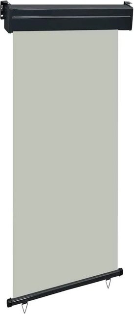 vidaXL Balkon-Seitenmarkise aus Polyester in Grau, B/H: 105 x 250 cm - Bild 1