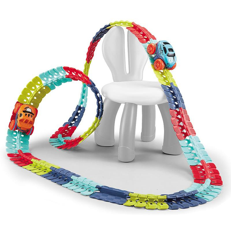 Linyi toy Schwerkraft Rennen Strecken Schiene Auto Spielset 46-teiliges Set - Bild 1
