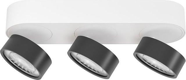 LUX-IT Swing 95 Round LED-Deckenstrahler 3-flammig, Weiß-Schwarz, Warmweiß 2700K, Durchmesser: 95 cm - Bild 1