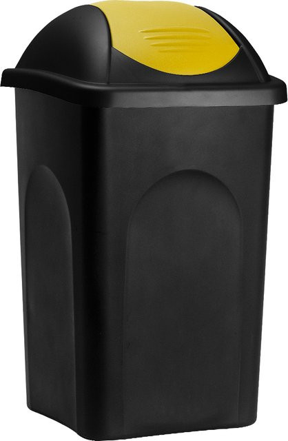Stefanplast Mülleimer aus Kunststoff in Schwarz und Gelb - Bild 1