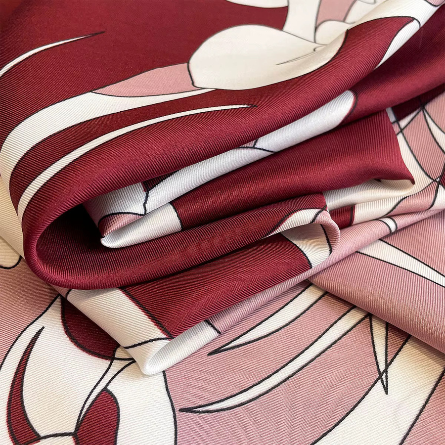 JTVOVO Hals- und Kopftuch, Seidengefühl, Blumenprint, Damen, 90x90 cm - Bild 3