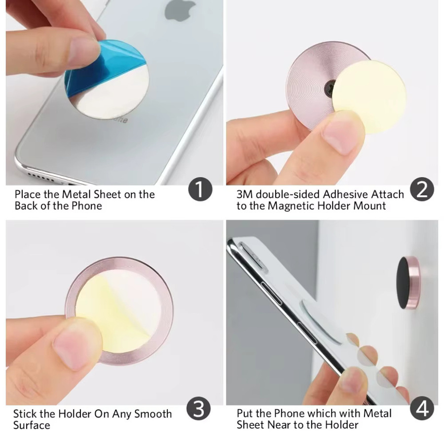Congdi Magnetische Handyhalterung in Gold für das Auto oder die Wand zur universellen Befestigung von Smartphones wie iPhone, Xiaomi oder Huawei - Bild 5