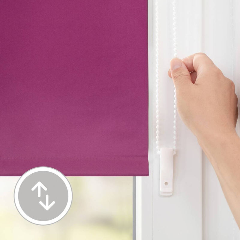 LICHTBLICK Thermo Klemmrollo Verdunklung Fuchsia B/H: 75 x 150 cm - Bild 3