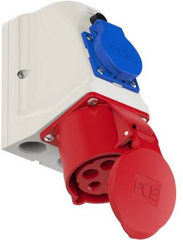 PCE Wandsteckdose 32 A 5polig 400 V CEE bündig montiert multicolor - Bild 1