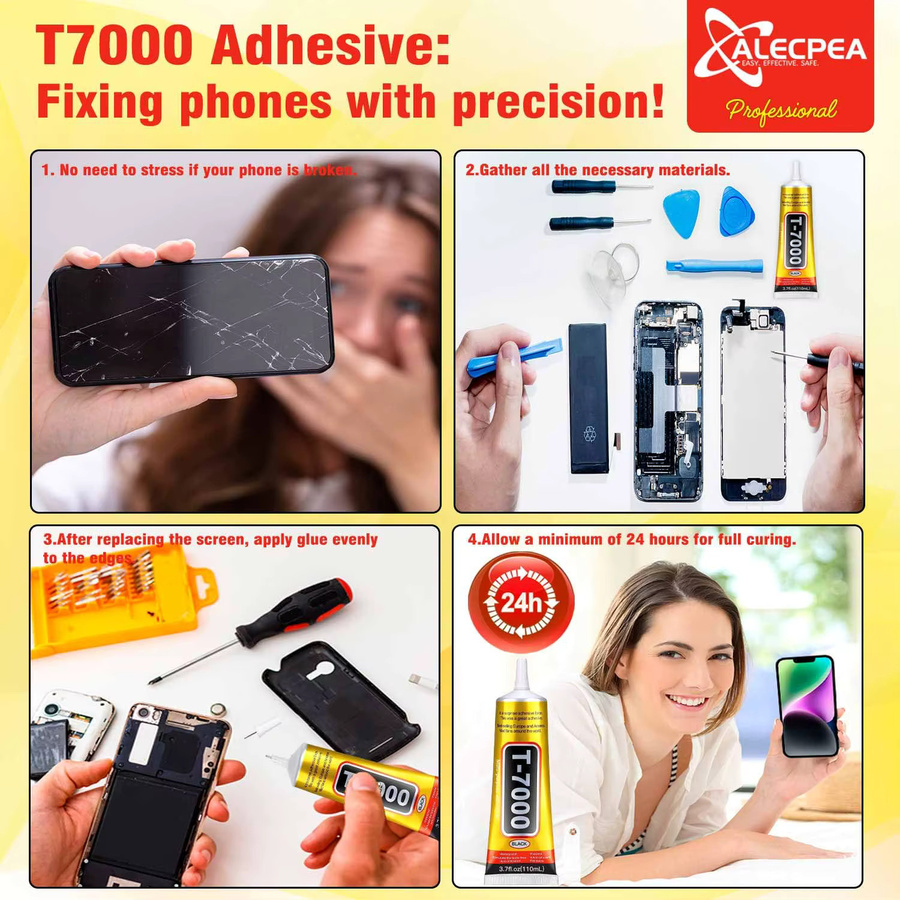 T7000 Hochleistungs-Klebstoff in Schwarz für Präzisionsreparaturen an Mobiltelefonen, Schmuck und Kunsthandwerk - Bild 3