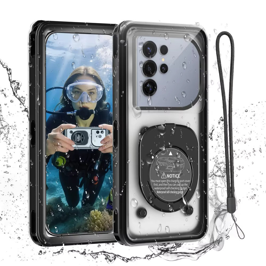 RIGTFKY Universelle Unterwasser-Handyhülle für iPhone, Huawei, Samsung und Google, 15 Meter Schwimmleine, Transparent, 6,9 Zoll wasserdicht - Bild 5