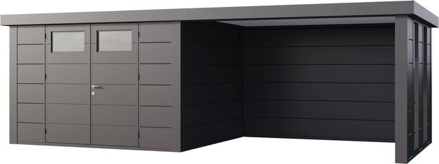 Telluria Gerätehaus Classico in Silber mit Außenmaß B: 692 cm, H: 219 cm, T: 318 cm - Bild 1