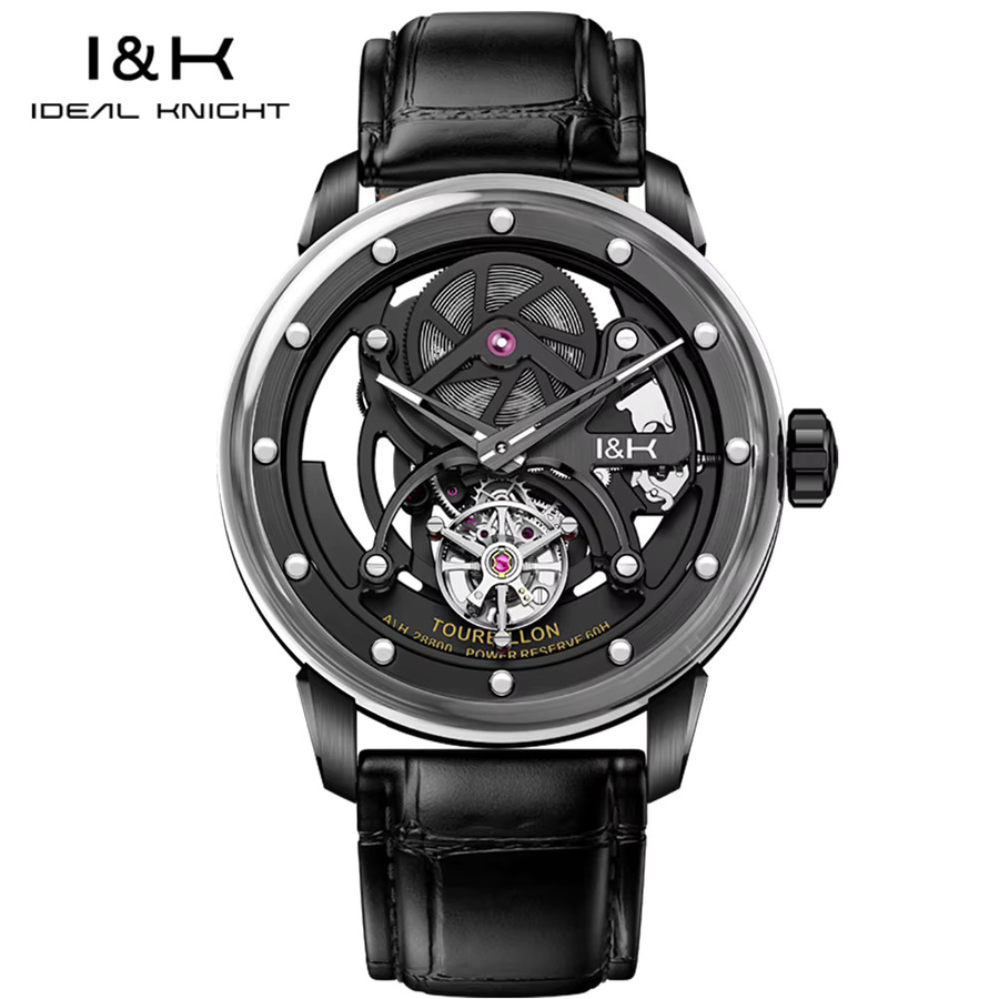 IDEAL KNIGHT Armbanduhr, Automatik, Edelstahl, Leder, Herren - Bild 7