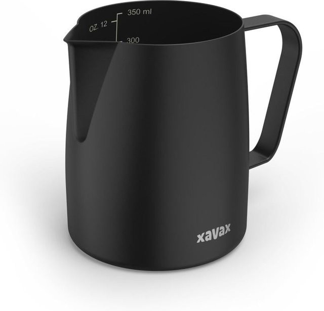 XavaX Barista-Milchkännchen aus Edelstahl in Schwarz-matt, 350 ml - Bild 1