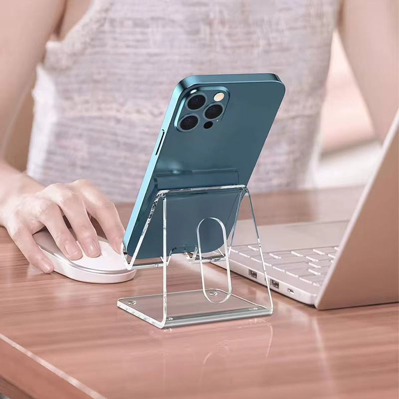 Universeller Acryl-Handyhalter von KOQZM in Transparent, ideal als Displayständer für iPhone und Samsung - Bild 5