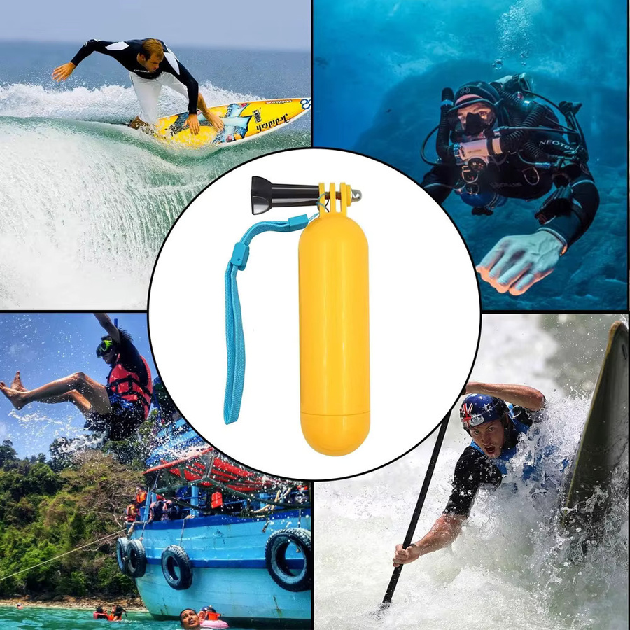 EXSKOF Schwimmender Handgriff mit Auftriebsstange und Anti-Verlust-Handschlaufe für GoPro Hero 13 12 11 10 9, Insta360 und DJI Action-Kameras für Wassersport - Bild 2