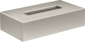 Hansgrohe Axor Uni. Circular Kosmetikbox zur Wandmontage in Edelstahl-Optik, Silber, B: 26,5 cm, H: 14,5 cm, T: 14,5 cm - Bild 1