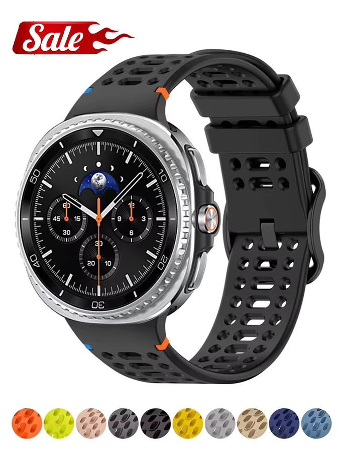 Uhrenarmband Samsung Galaxy Watch 8 Classic, Silikon, Schwarz, Unisex - Bild 2