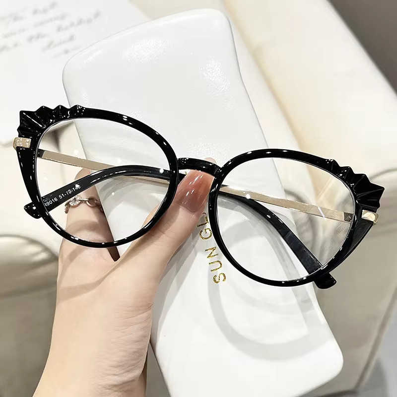 MDOD Korrektionsbrille Cat Eye, Vollrand, Unisex, Anti-Blaulicht - Bild 2