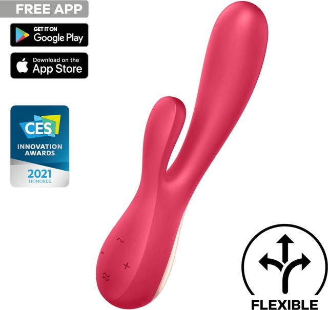 Satisfyer Mono Flex Connect App Vibrationsmassage in Pink, Länge: 20,5 cm - Bild 1