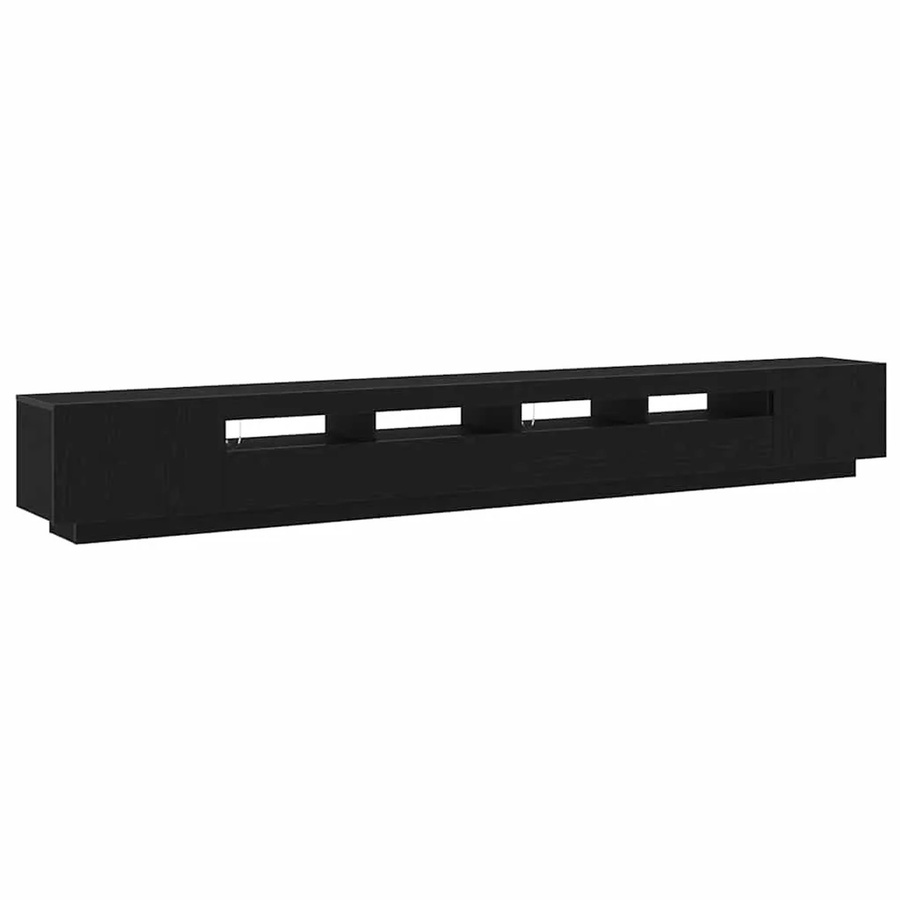 Set aus 3 vidaXL TV-Schränken in Schwarz, modernes Design aus Holzwerkstoff, B/H/T: 300 x 35 x 40 cm - Bild 2